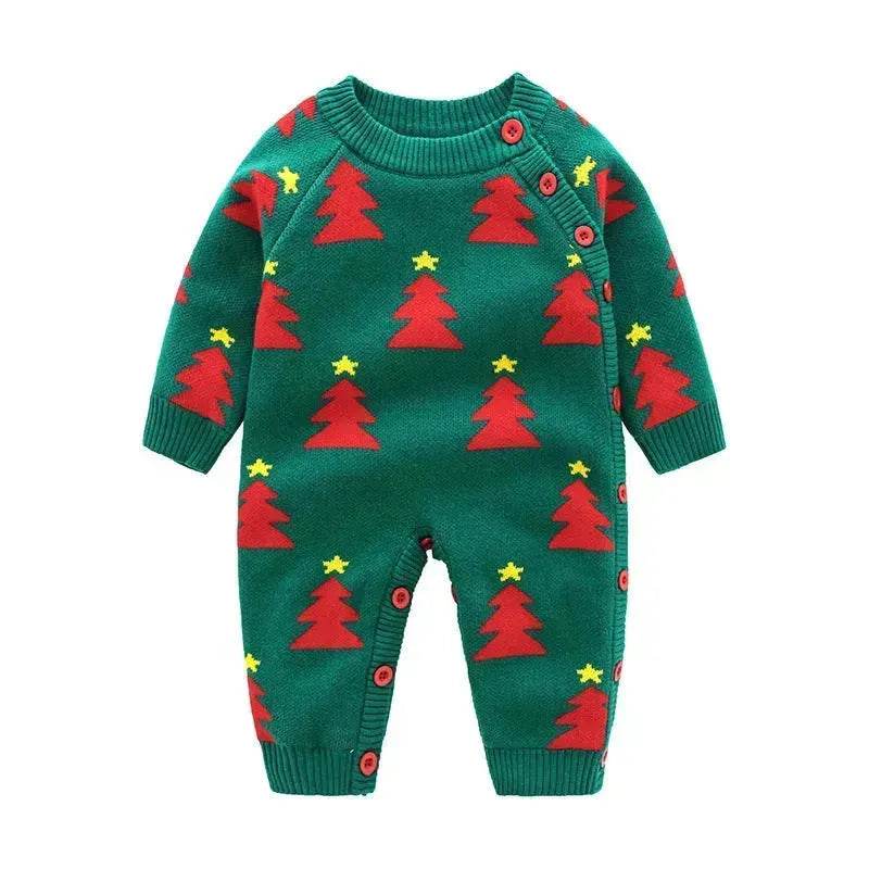 Newborn Baby Clothes Baby Crawling Clothes Thickening Out Baby Harness Christmas Baby Romper Baby Cotton Sleepwear - www.Shopthatapp.com