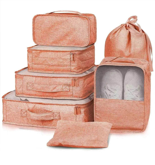 7pc Packing Cubes Luggage Storage Organiser Travel Bags - www.Shopthatapp.com