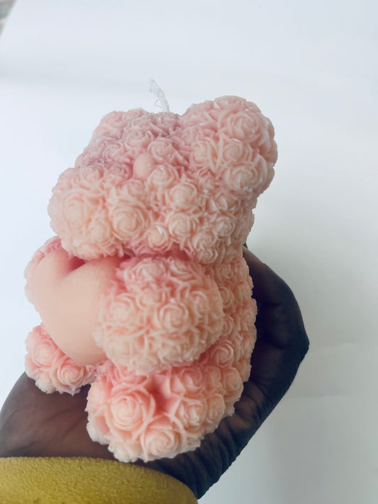 Rose Teddy Bear Candle - www.Shopthatapp.com