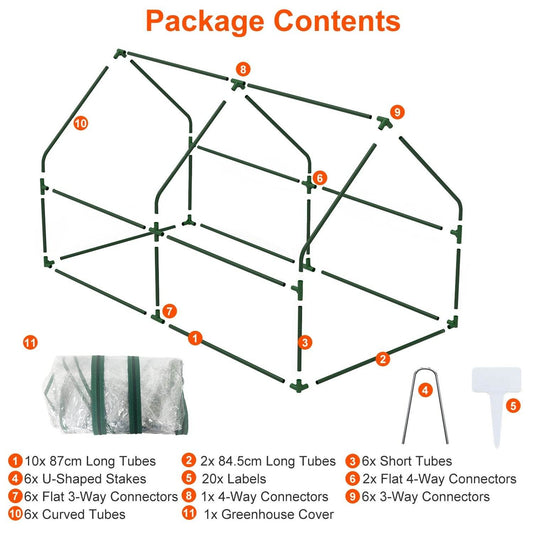 1Pc Portable Mini Greenhouse 70.86x33.46x37.4in With Roll-Up Zipper Doors Waterproof UV-Resistant PVC Cover Hot House For Indoor Outdoor Garden Patio Yard - www.Shopthatapp.com