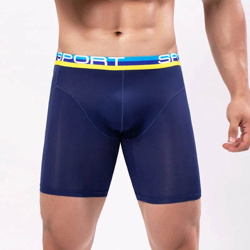 Anti-wear Ice Silk breathable Midway Boxer Beach swimming Underwear - www.Shopthatapp.com