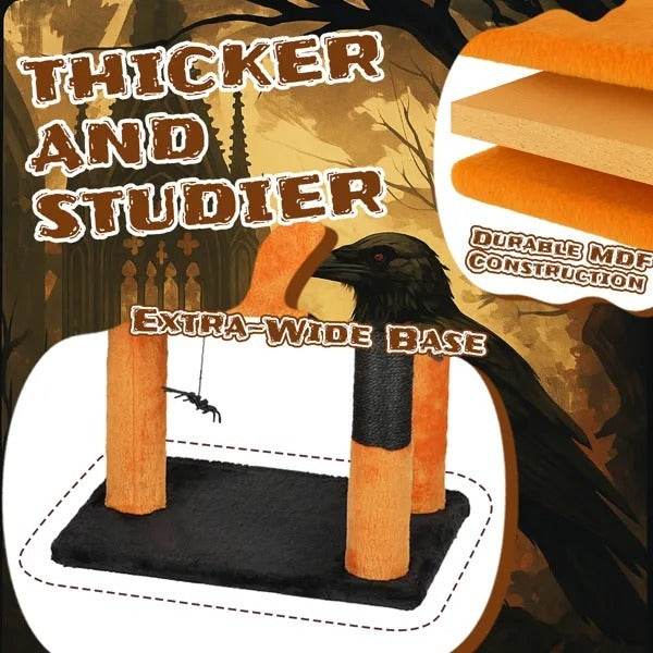 39.4 Halloween Cat Tree, Cat Tower Cat Tree For Indoor Cats With Spacious Cat Condo, Sisal Scratching Posts, Hanging Toys, Orange Black - www.Shopthatapp.com