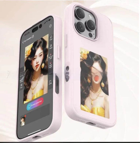 Smart Ink Screen Couple Phone Case NFC Sensor Projection Screen - www.Shopthatapp.com