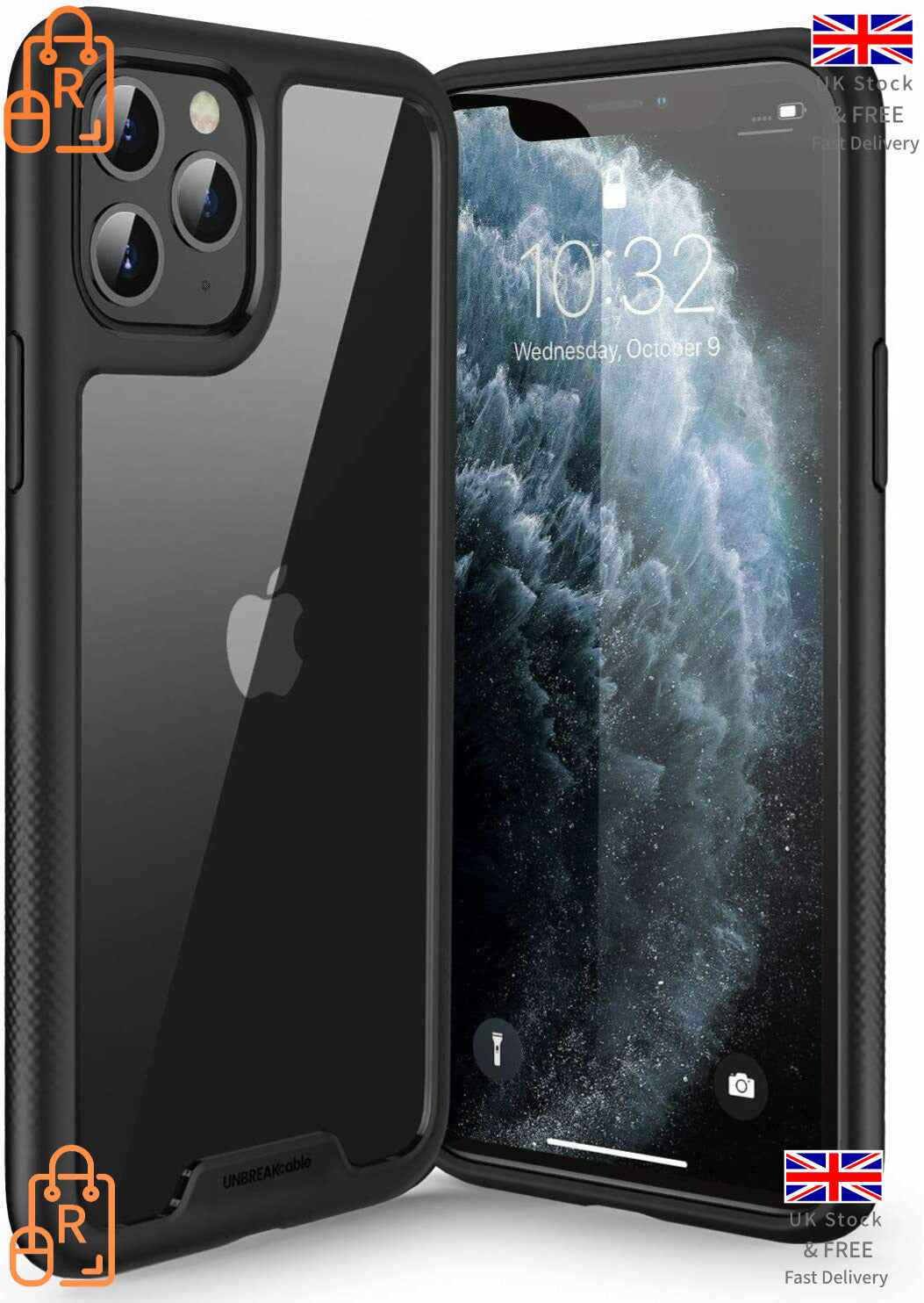 Black Banded 11 Pro & XS Case Ultra Clear Hard Back Scratch-Resistant Hard Case - www.Shopthatapp.com