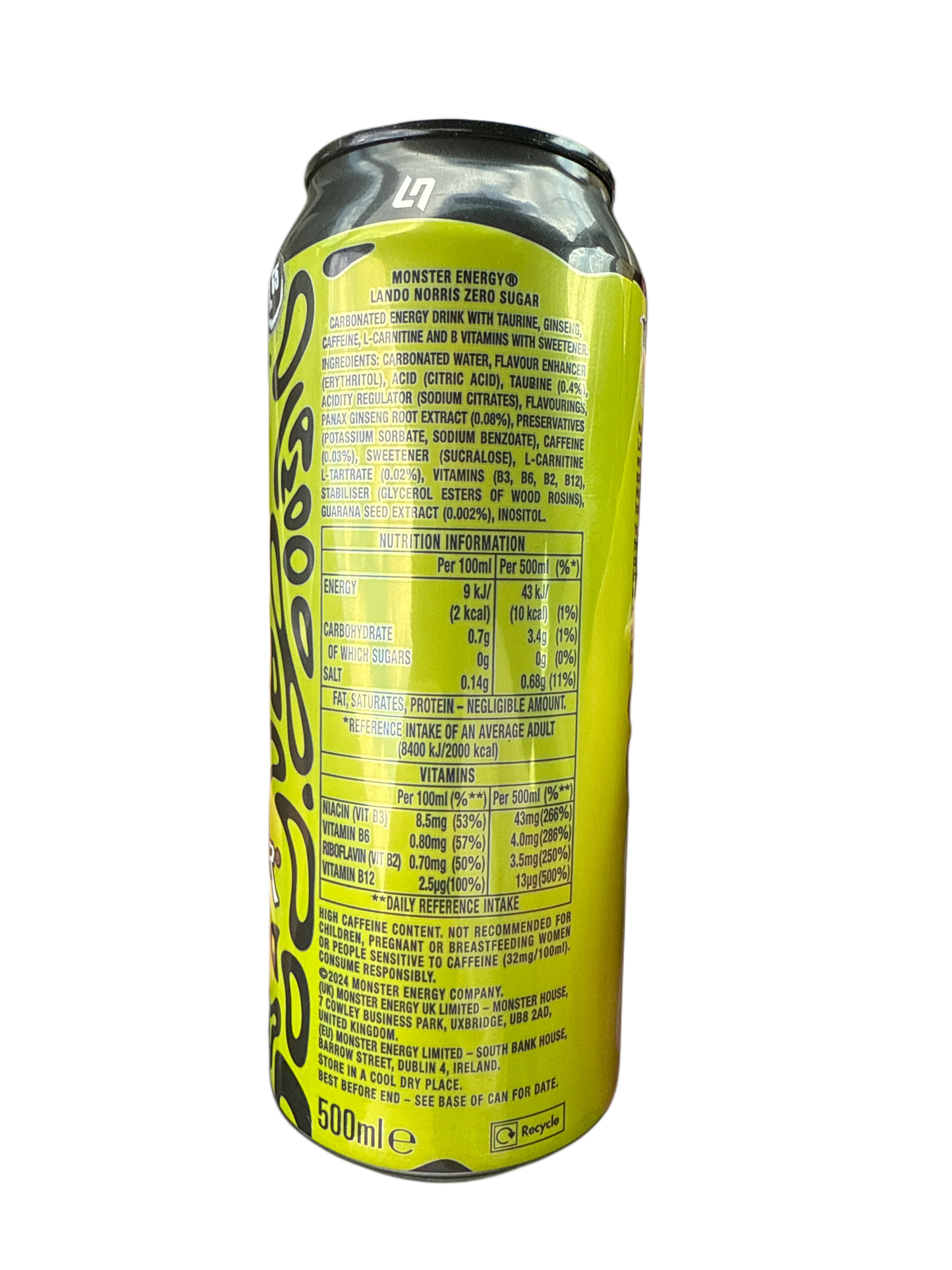 Monster Energy Zero Sugar Limited Edition Lando Norris 500ML - U.K Edition - www.Shopthatapp.com