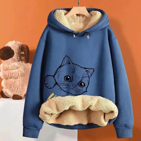 Unisex Fleece-lined Thick Hoodie Sweatshirt Pullover top - www.Shopthatapp.com