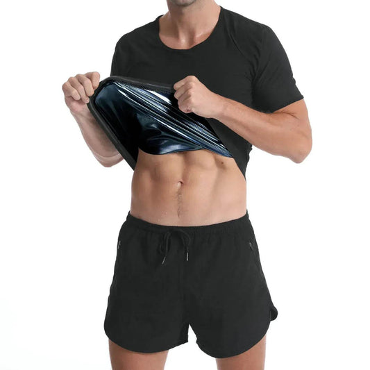 Plain Black Mens Yoga Tank top Short sleeve Workout shirts - www.Shopthatapp.com