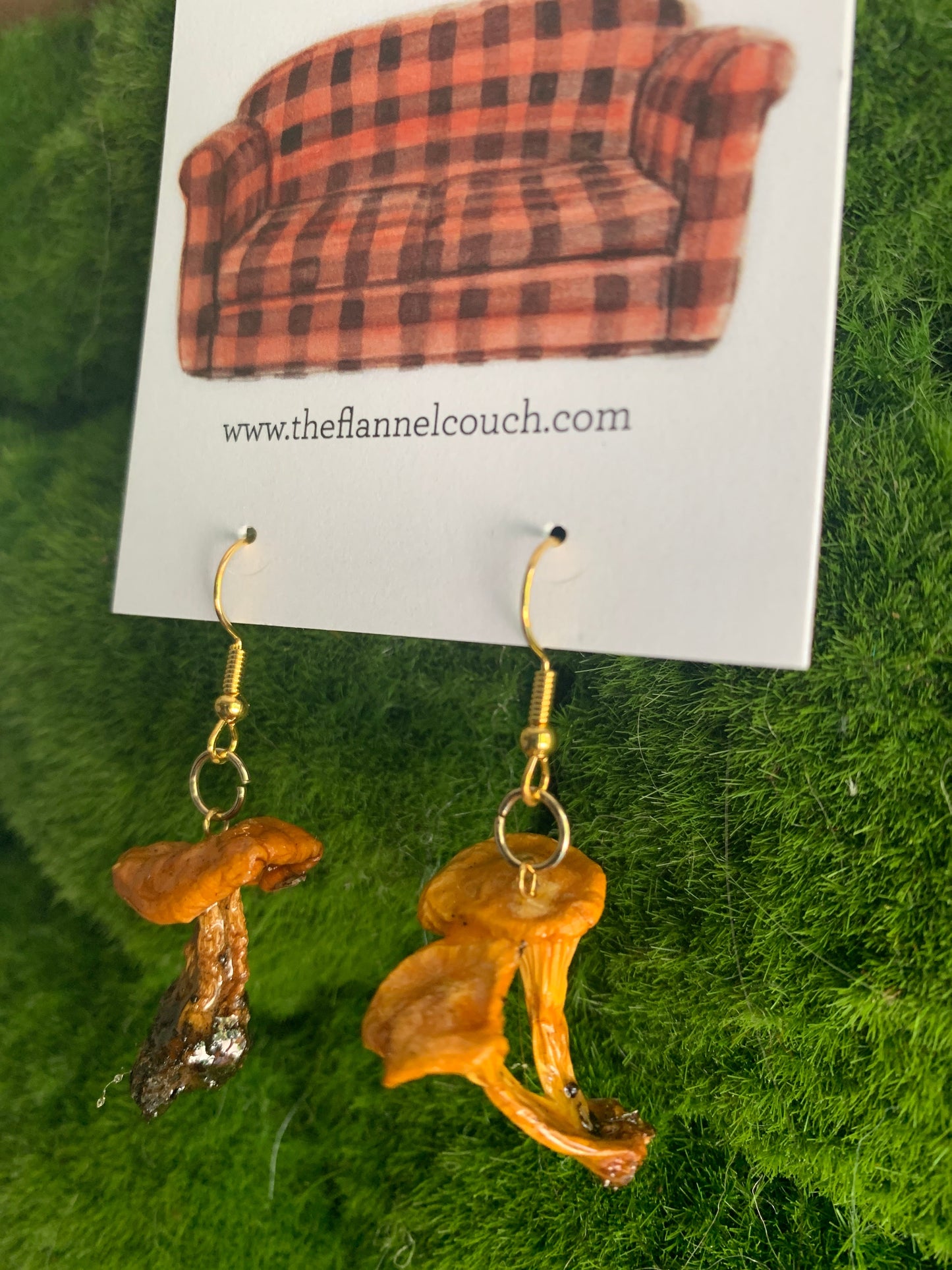 Boucles d'oreilles champignons sauvages de l'Ontario