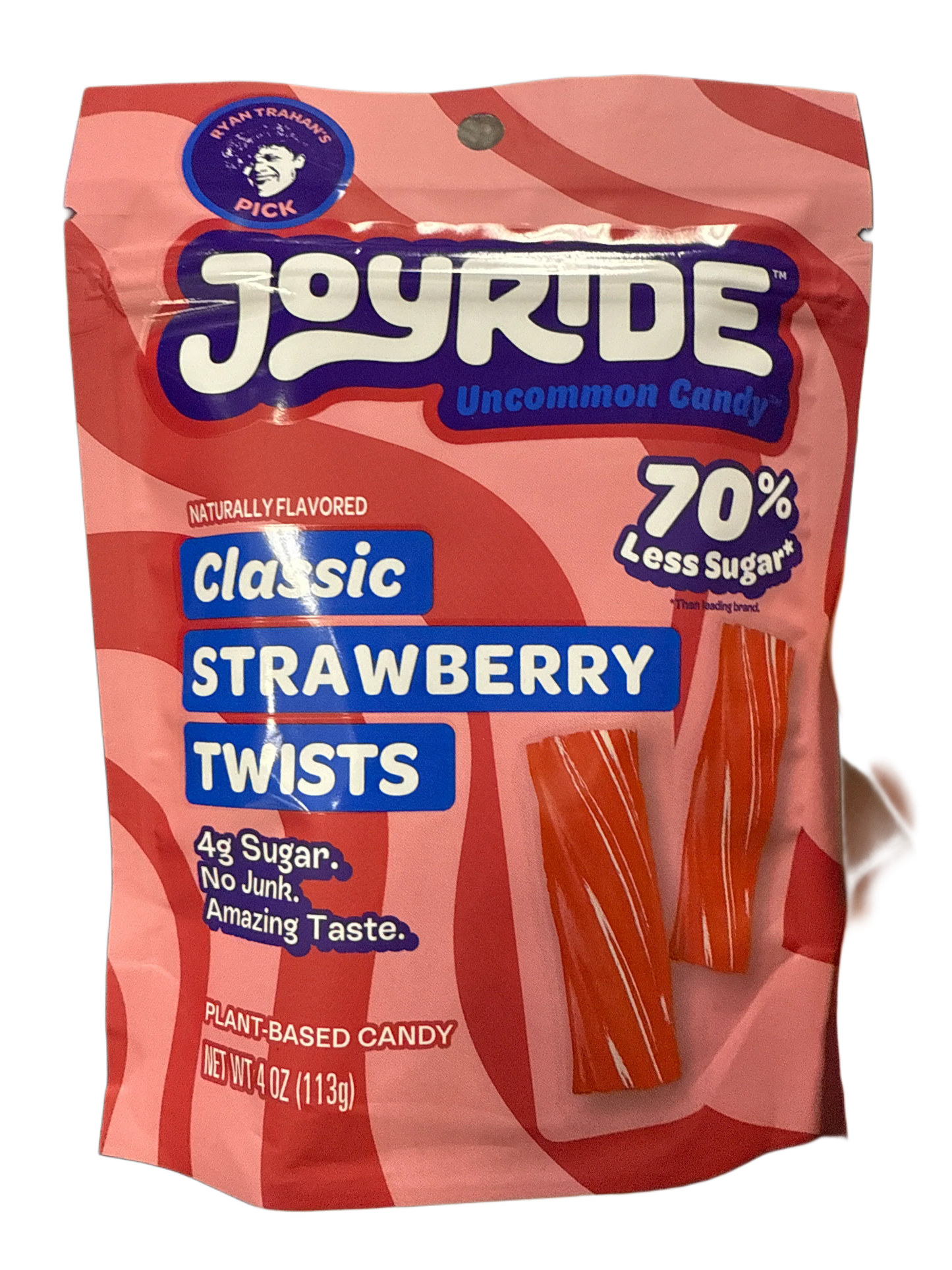 Ryan Trahan's Joyride Classic Strawberry Twists Candy Bag 113G - U.S Edition - www.Shopthatapp.com
