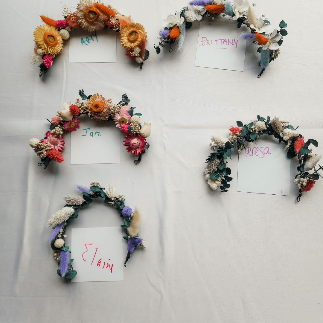 Flower Crown Experience - Make your own flower crown workshop - www.Shopthatapp.com