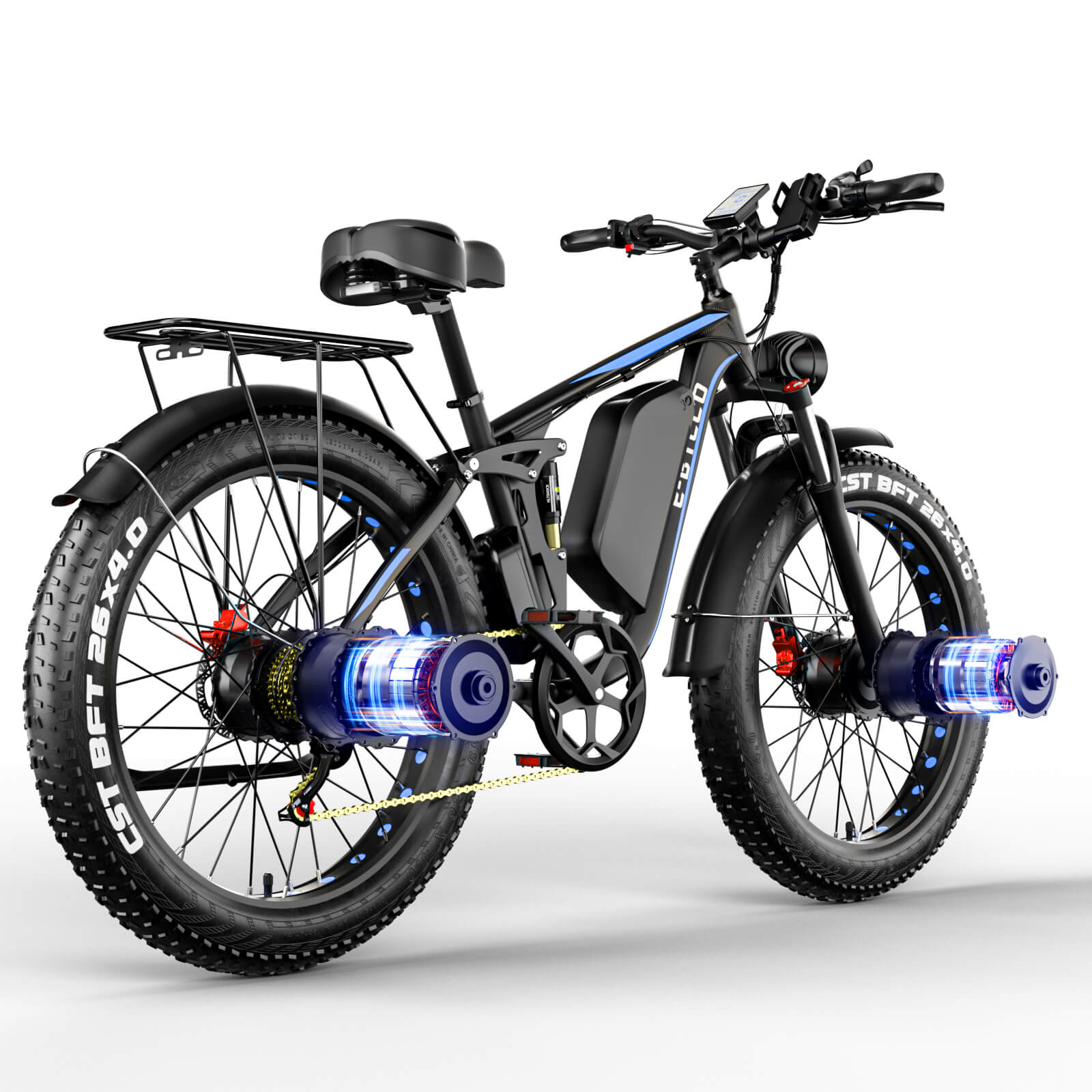 E·Bycco 26"EB7PRO Electric Bike 2000W Peak 3000W 52V23Ah Battery - www.Shopthatapp.com