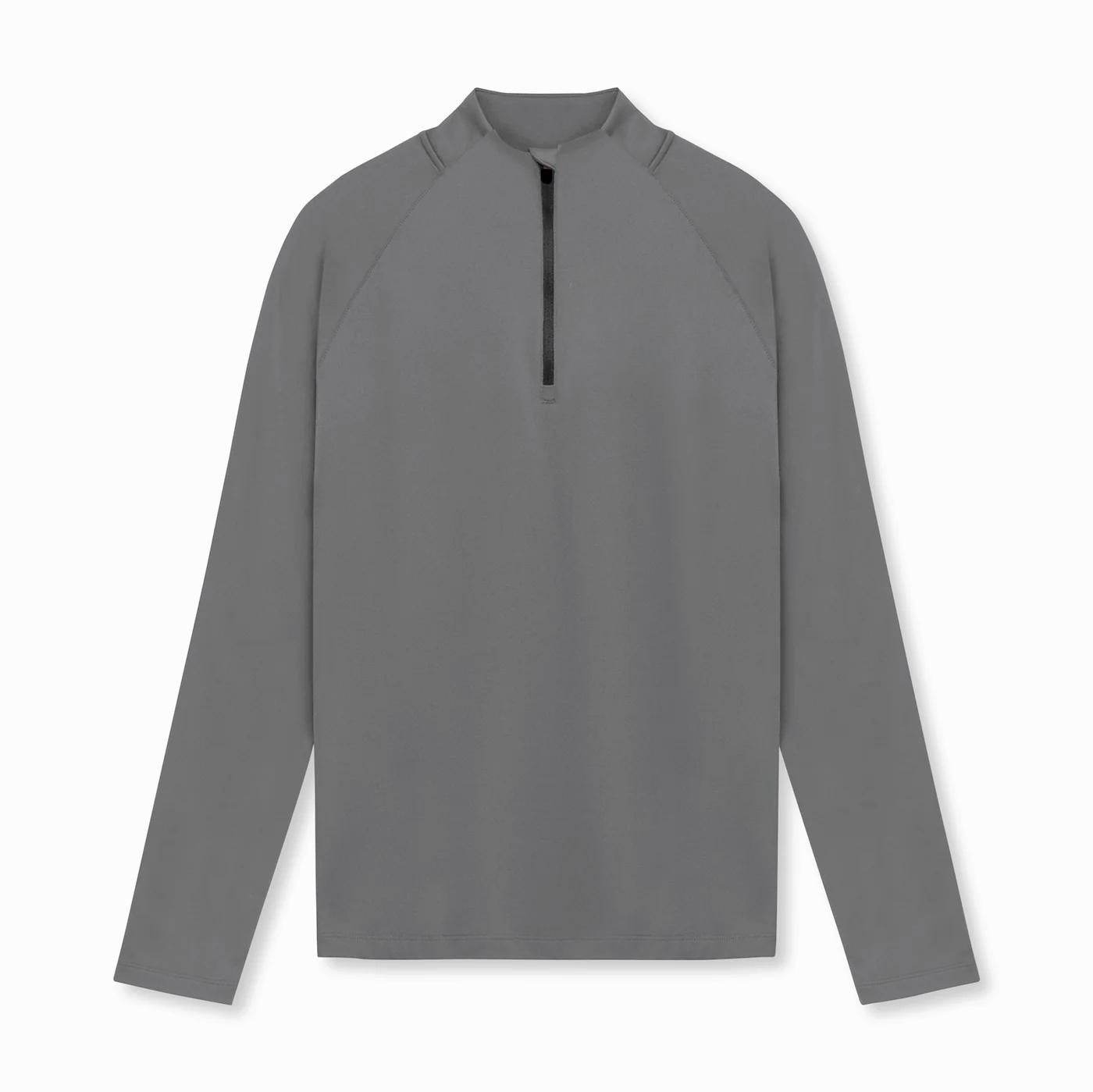 Men Quick Drying Long Sleeve Half Zip Activewear Muscle Fitted shirt Workout Gym T-shirt Top - www.Shopthatapp.com