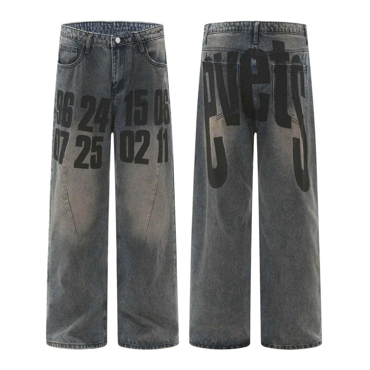 High Street American Washed Distressed Baggy Denim Baggy Jeans Pant Pant unisex - www.Shopthatapp.com