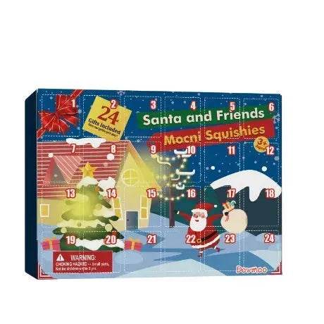 Dowmoo Christmas Pinch Joy Advent Calendar Blind Box, 24 Boxes Christmas Surprise Blind Box Rubber Animal Toys - www.Shopthatapp.com