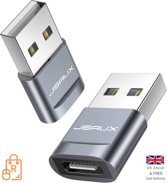 Premium USB Type C Female to USB A Male Adapter Converter Charger - Grey - www.Shopthatapp.com