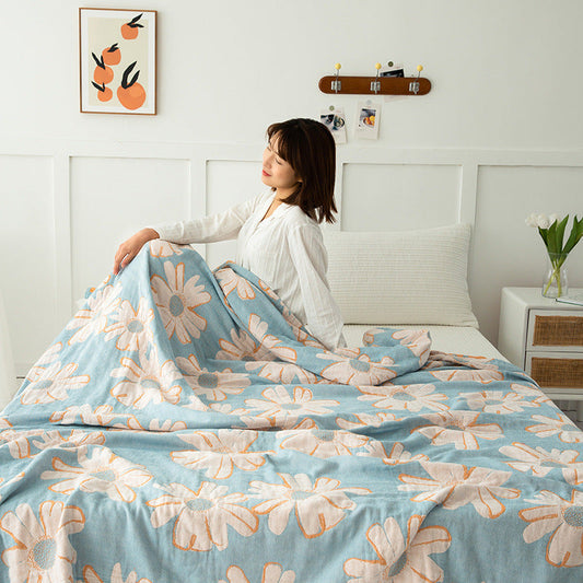 Cotton Four-layer Gauze Towel Blanket Air Conditioning Blanket Thin Duvet - www.Shopthatapp.com
