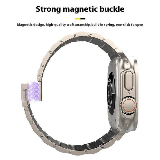 Women's Electronic Magnetic Snap Titanium Alloy Watch Strap - www.Shopthatapp.com