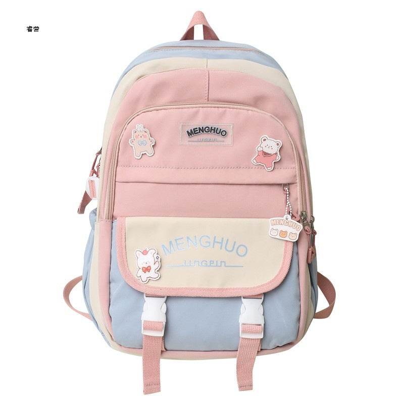 2pcs Large Capacity School College Girls Backpack Shoulder Bag - www.Shopthatapp.com