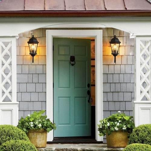 Outdoor Waterproof Glass Retro Wall Light Support Many Types Of Bulbs -2 Packs With Light Sensing - www.Shopthatapp.com