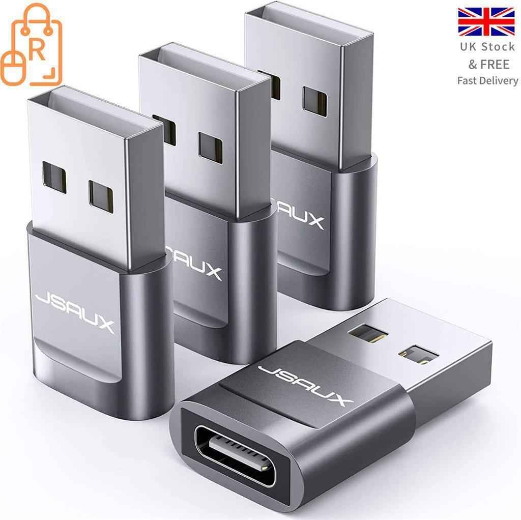 Premium USB Type C Female to USB A Male Adapter Converter Charger - Grey - www.Shopthatapp.com
