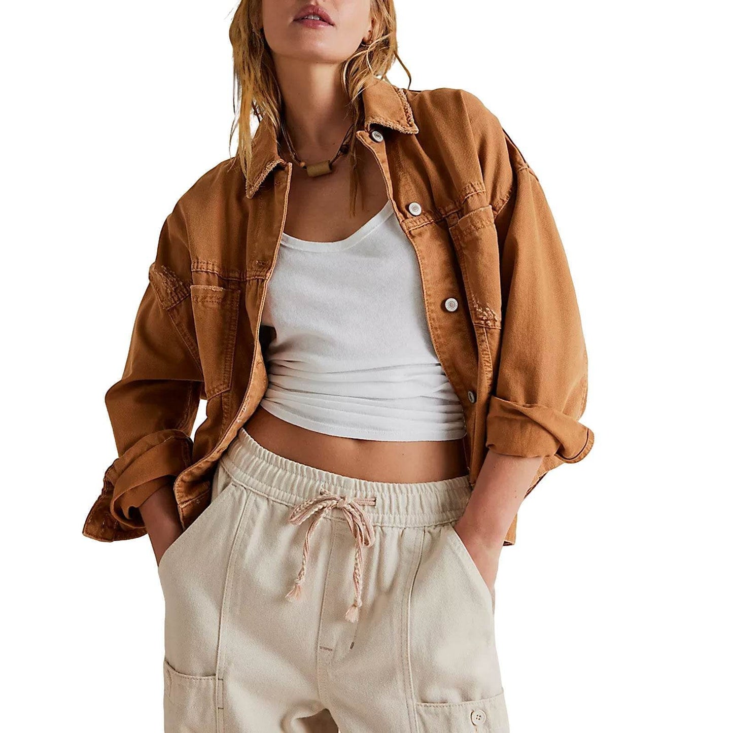 Loose Fashion Denim Jacket for Women - www.Shopthatapp.com