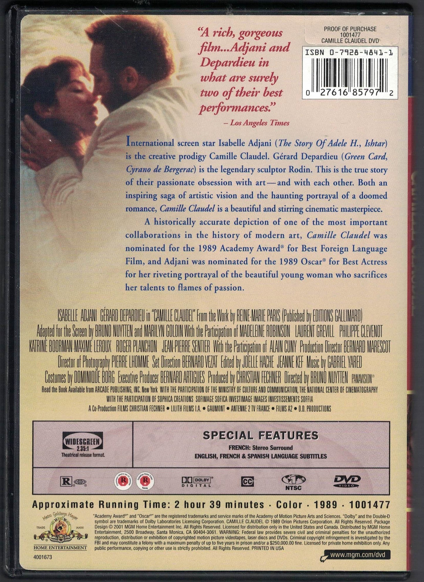 Camille Claudel (Widescreen) (Version française) - www.Shopthatapp.com