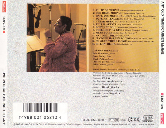 Carmen McRae / Any Old Time - CD (Used) - www.Shopthatapp.com