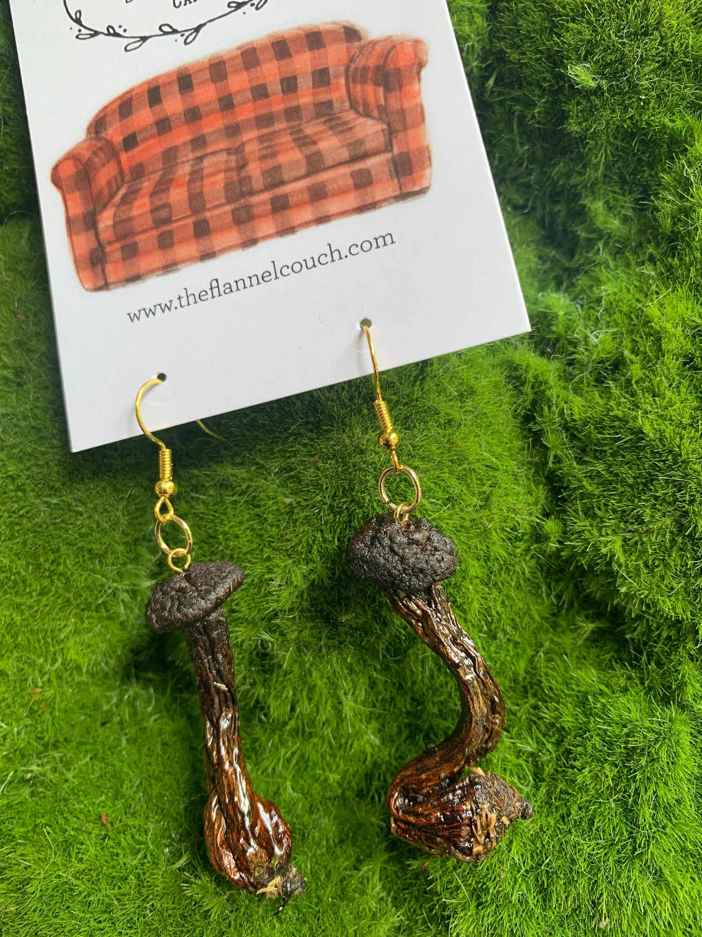 Boucles d'oreilles champignons sauvages de l'Ontario