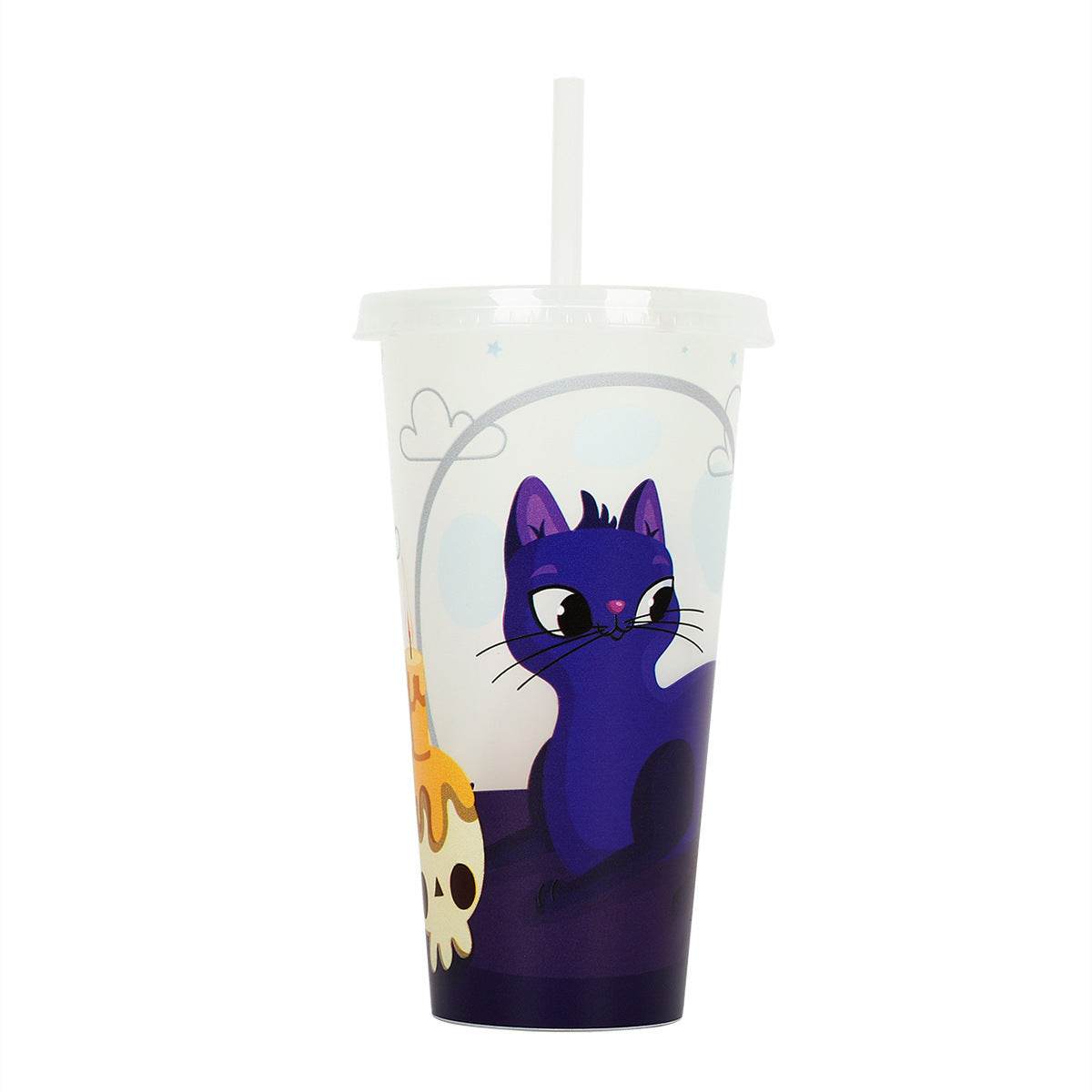 720ml Plastic Sippy Cup Halloween Luminous Straw Cup - www.Shopthatapp.com