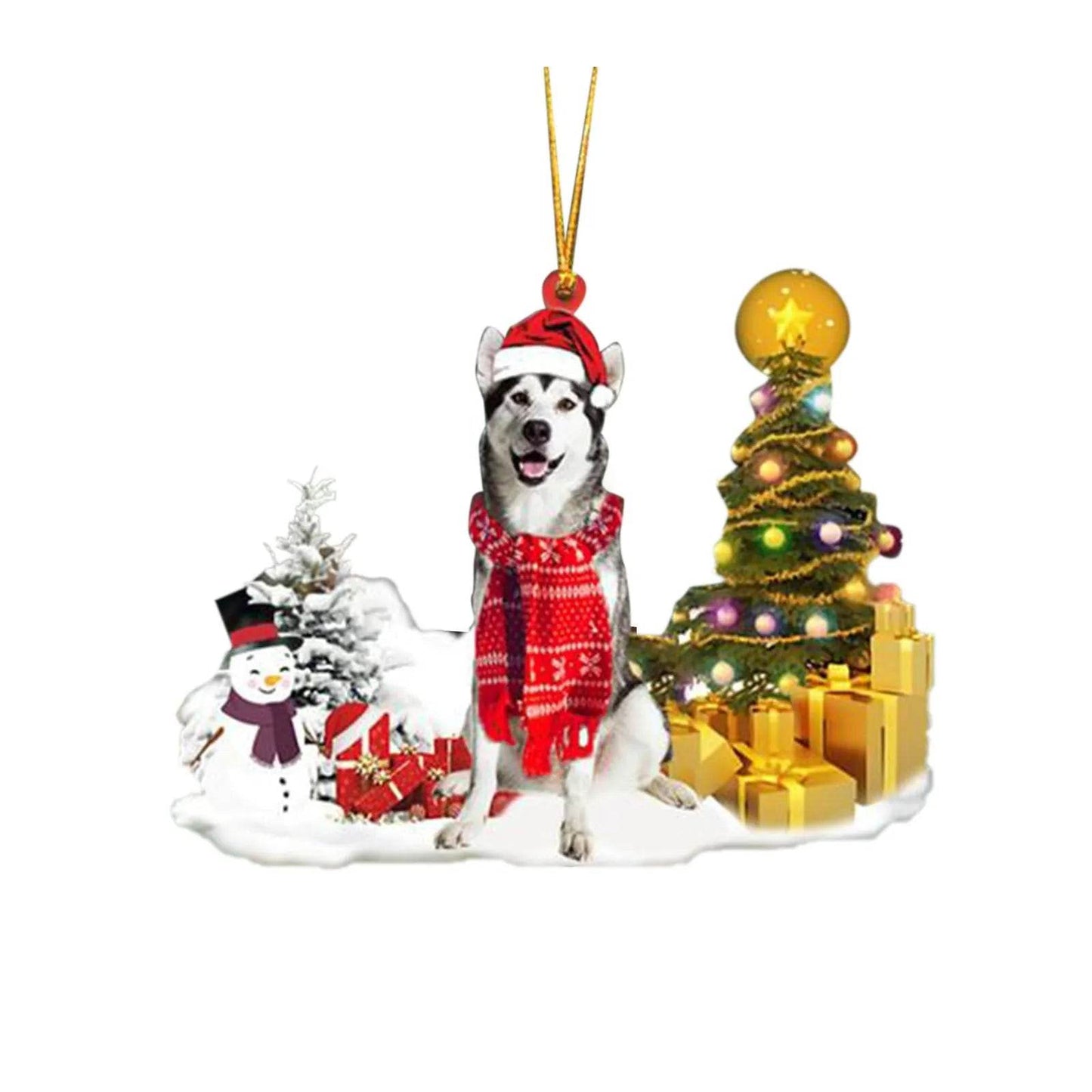 Christmas Family Puppies Decorate Trees With Lights - www.Shopthatapp.com