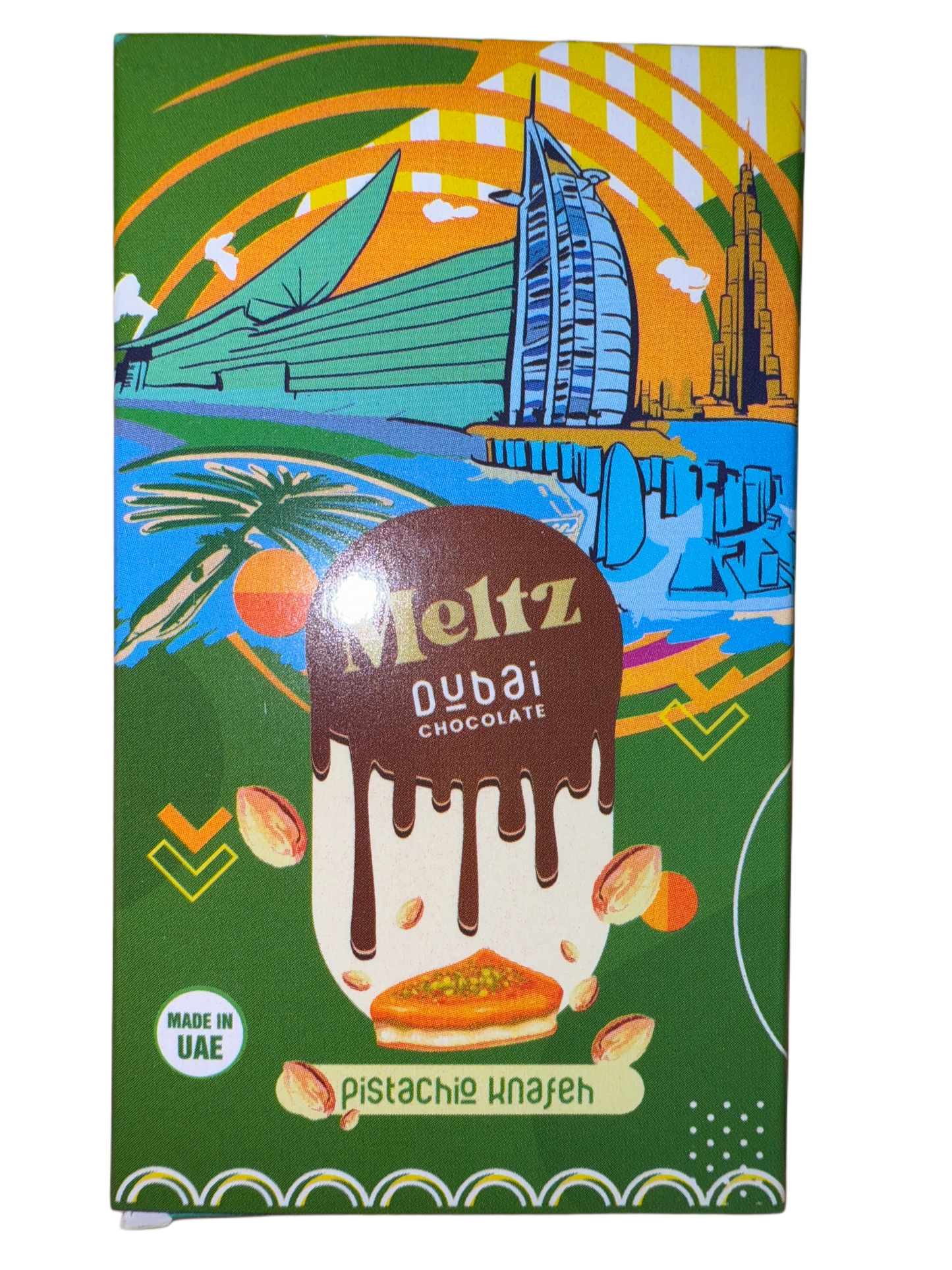 Meltz Dubai Chocolate Pistachio Knafeh Flavour 75G - Dubai Edition - www.Shopthatapp.com