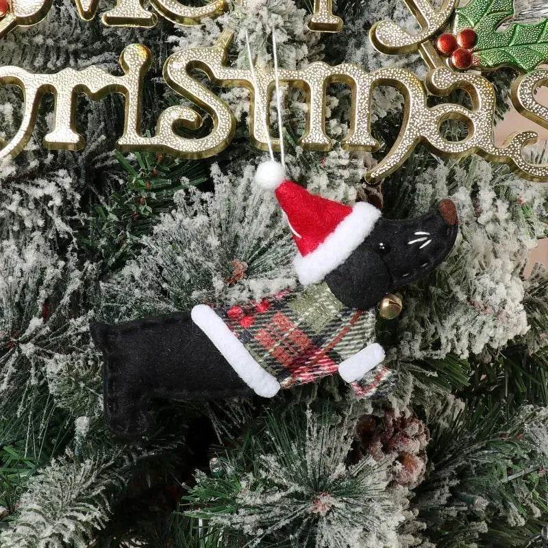 Christmas Decorations Dressing Sausage Dog Small Pendant - www.Shopthatapp.com