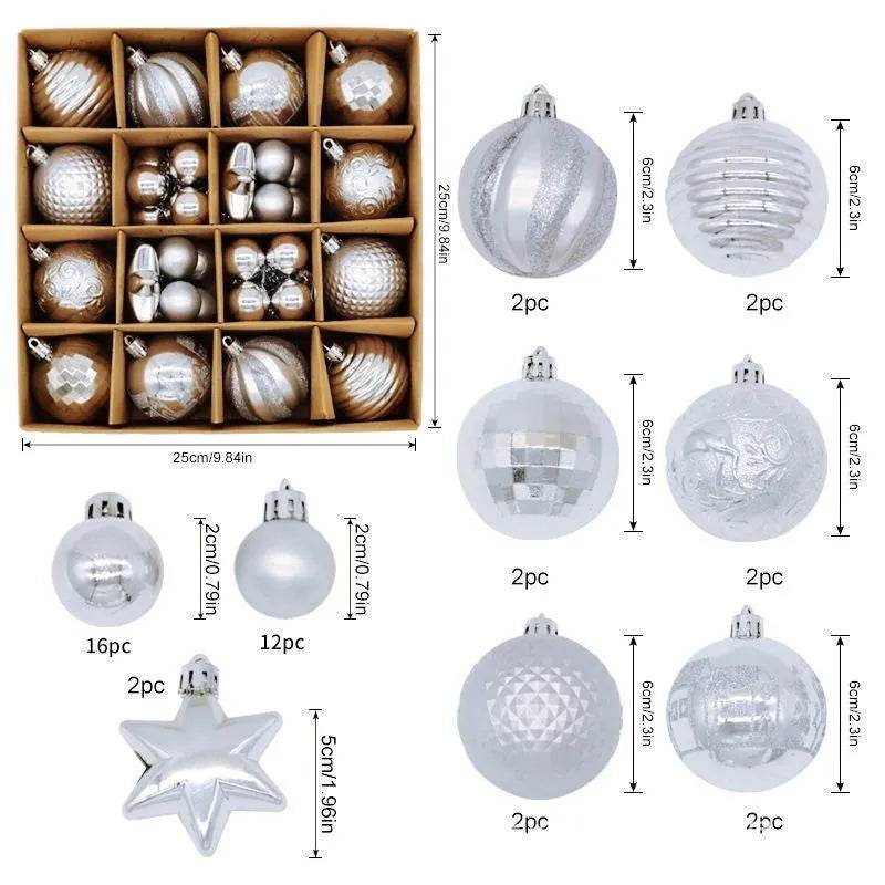 Christmas Decoration 6cm Electroplating Plastic Ball - www.Shopthatapp.com
