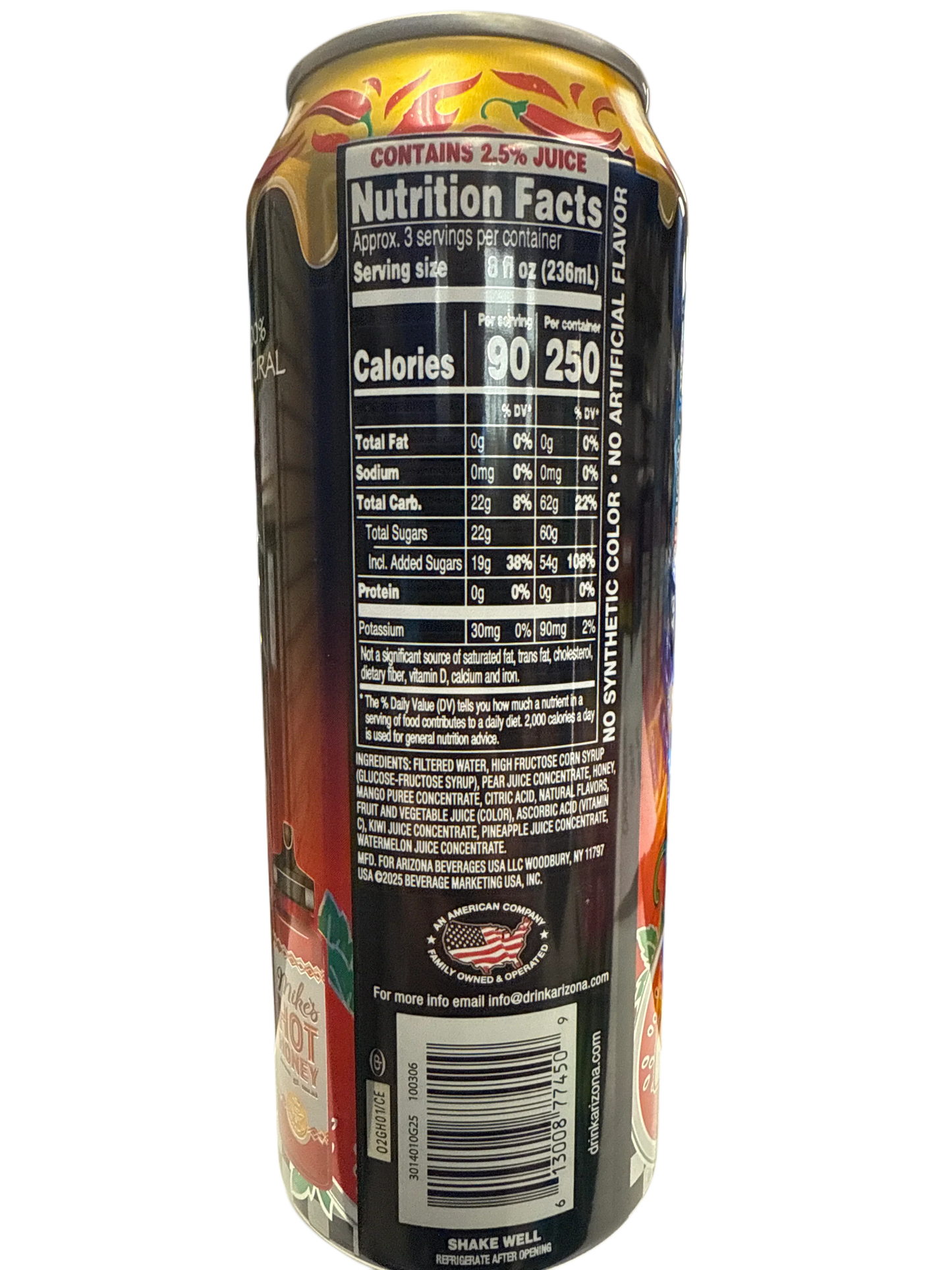 Arizonas Spicy Watermelon With Mikes Hot Honey 650ML - U.S Edition - www.Shopthatapp.com