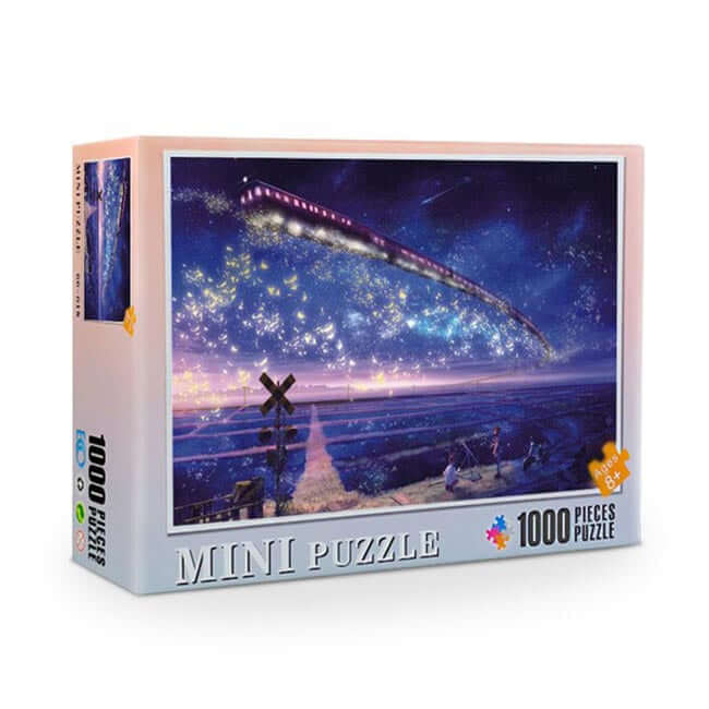 Puzzle 1000 pièces « Train sous les étoiles » – Idéal pour s'amuser en famille | KidsToyLover