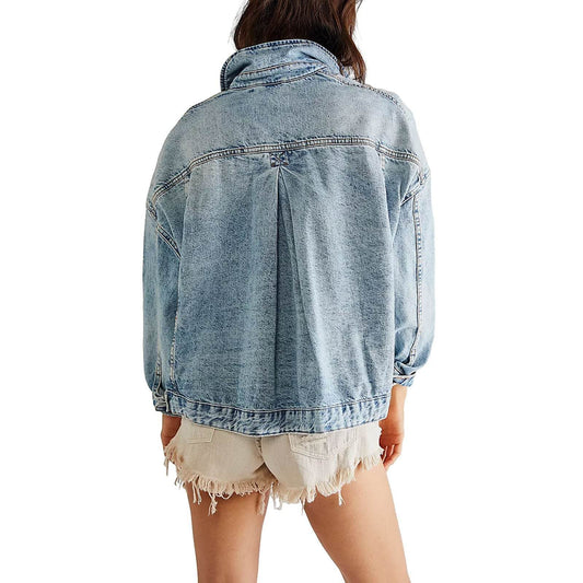 Loose Fashion Denim Jacket for Women - www.Shopthatapp.com