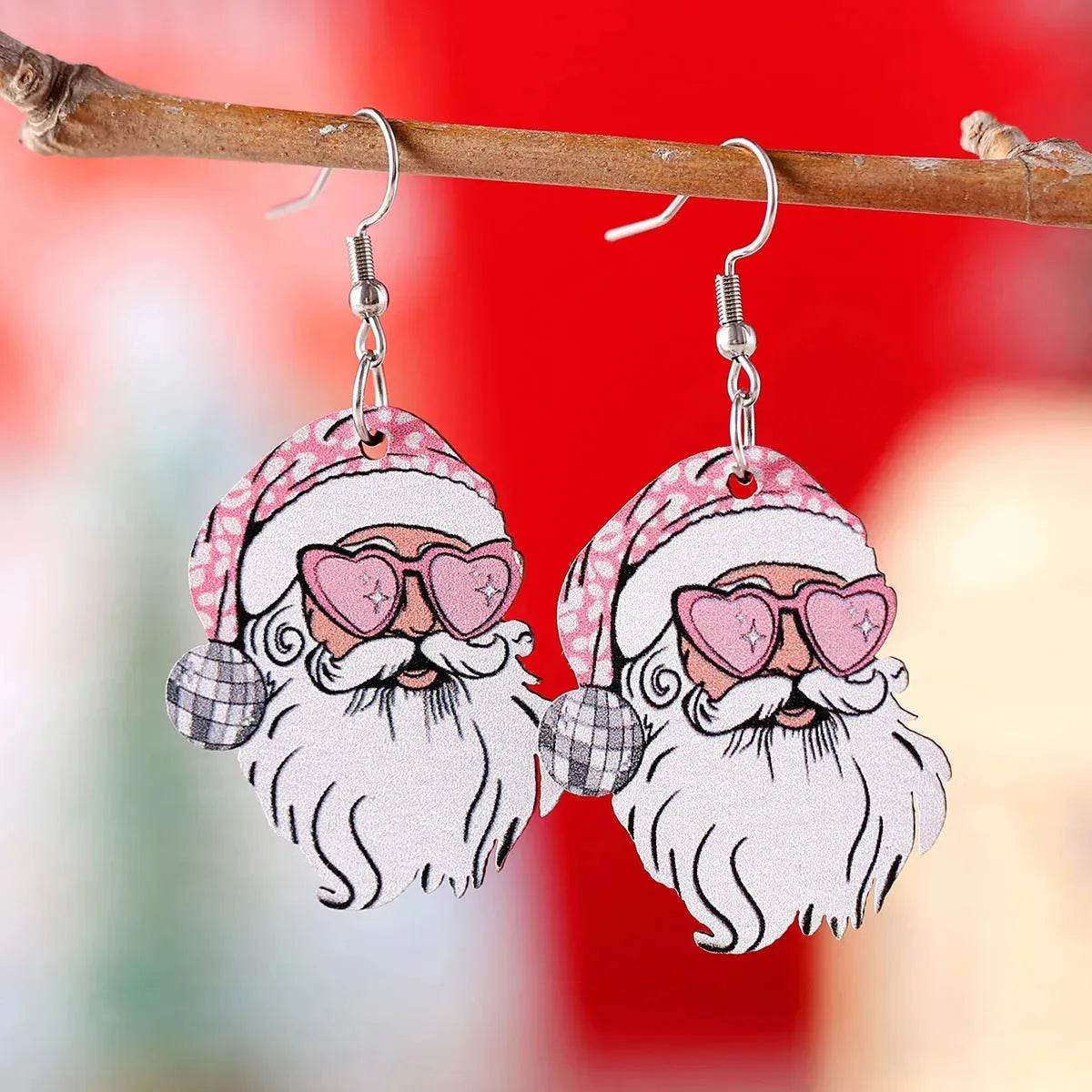 Funny Santa Claus Earrings Christmas Pendant Earrings Gift - www.Shopthatapp.com