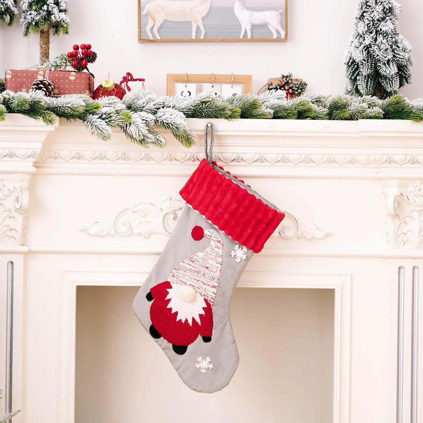 Christmas Decorations Gold Velvet Patch Christmas Stockings - www.Shopthatapp.com