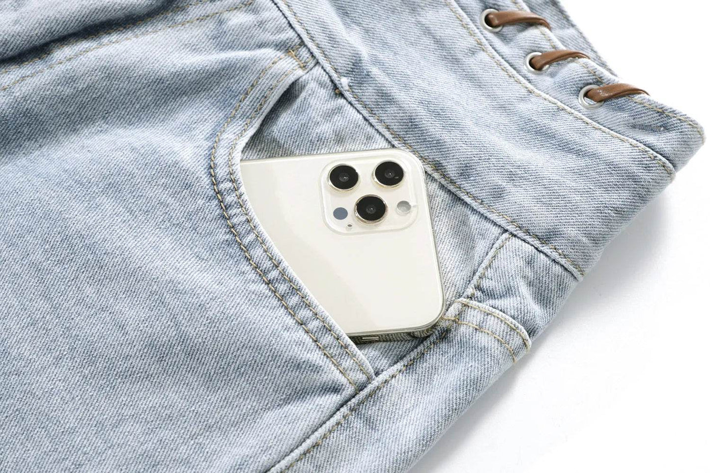 High Waisted Wide Leg Denim Shorts For Women - www.Shopthatapp.com