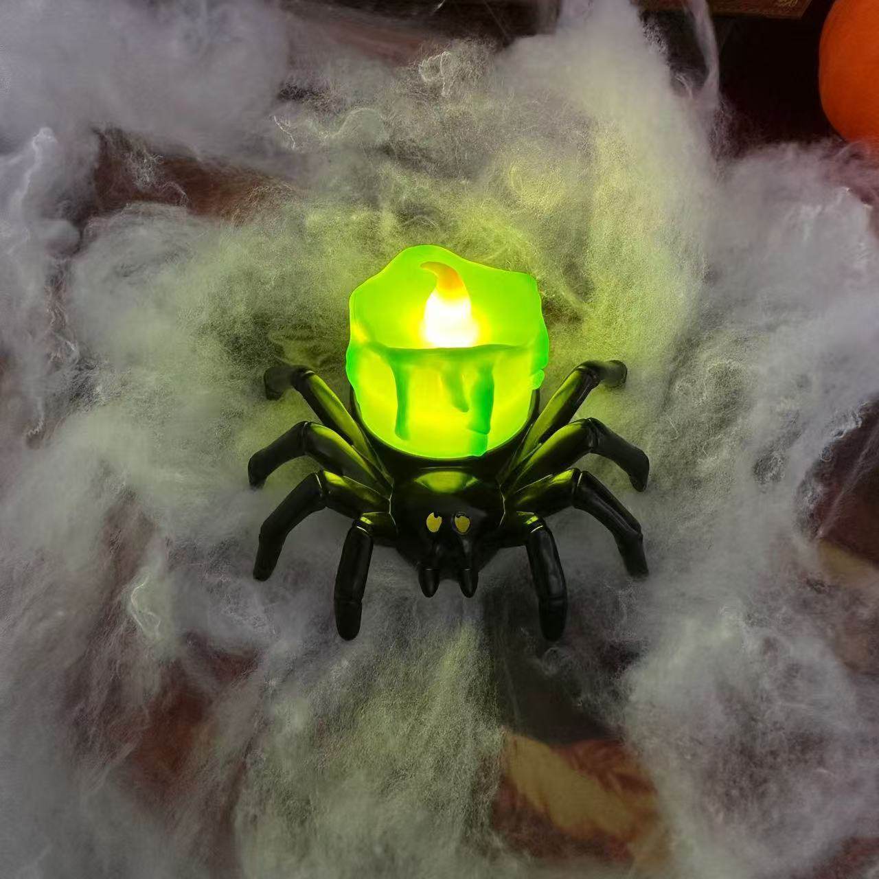 Halloween Pumpkin Spider Candle Light Decoration Props - www.Shopthatapp.com