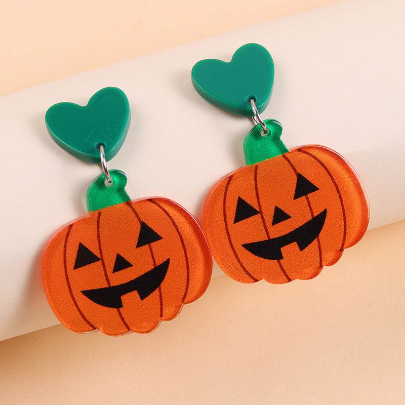 European And American Halloween Series Acrylic Earrings Color - www.Shopthatapp.com