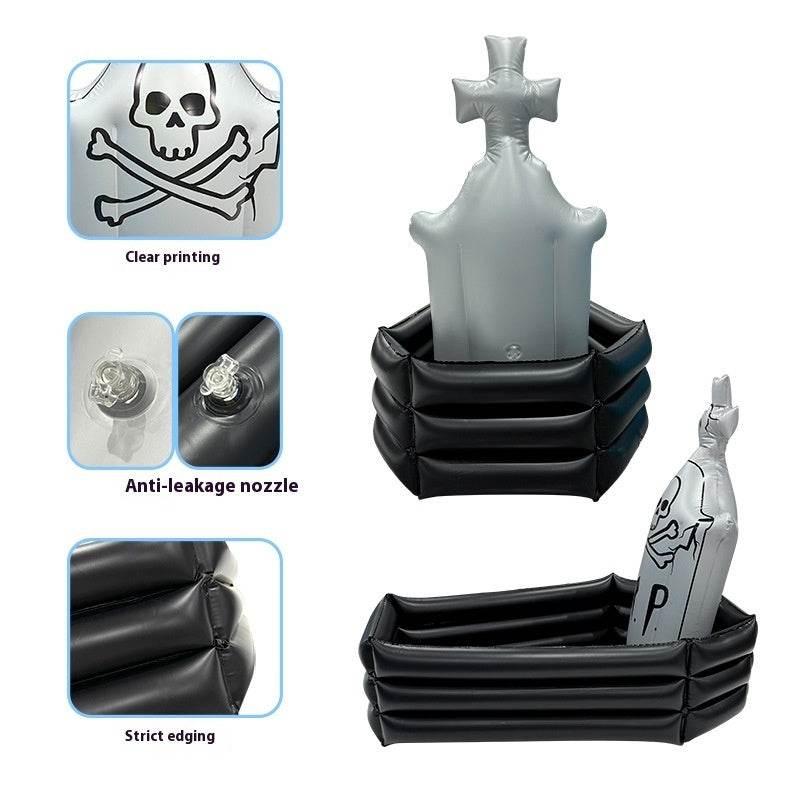 Halloween Inflatable Skull Tombstone Ice Bar - www.Shopthatapp.com