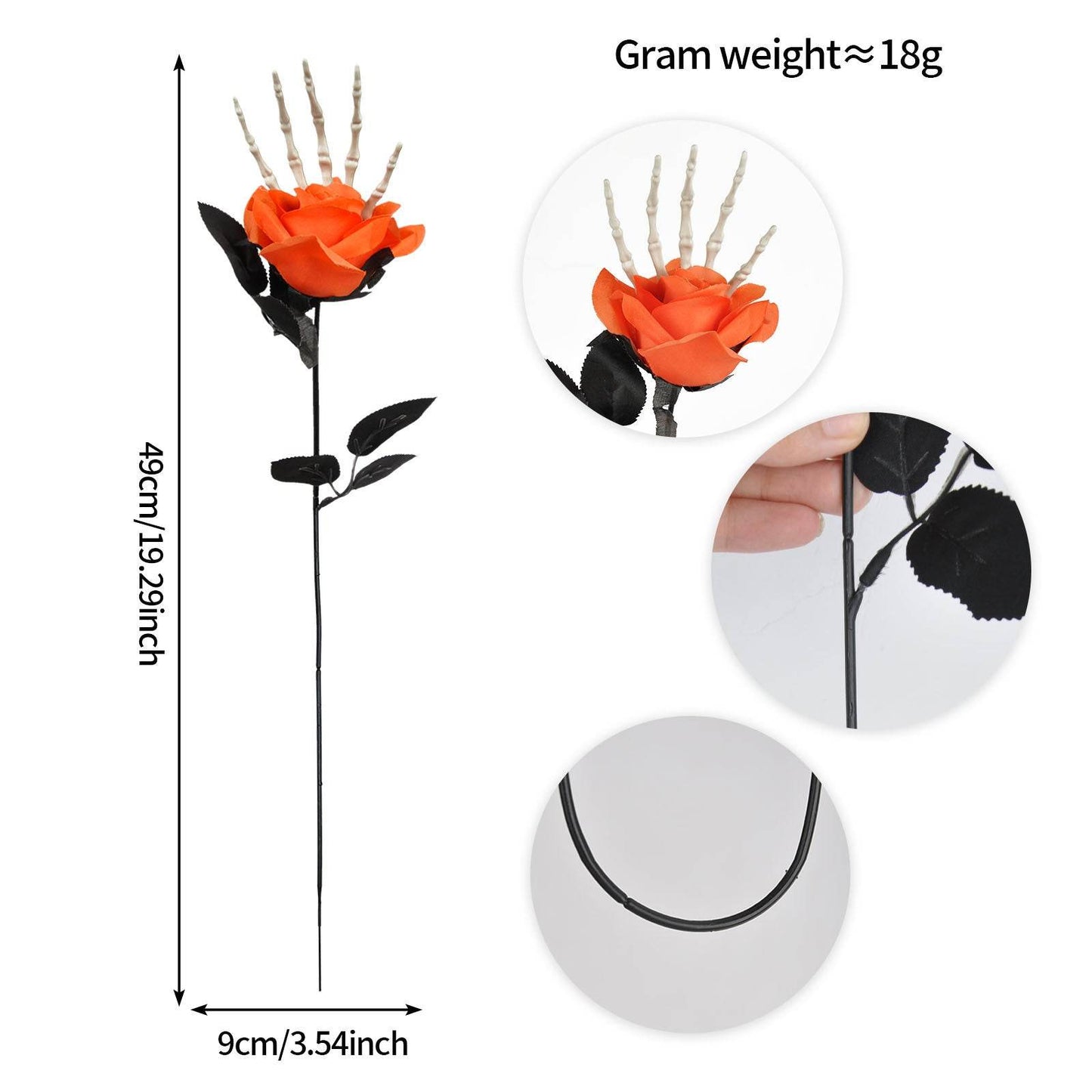 Halloween Skull Hand Rose Horror Decoration Ornaments - www.Shopthatapp.com
