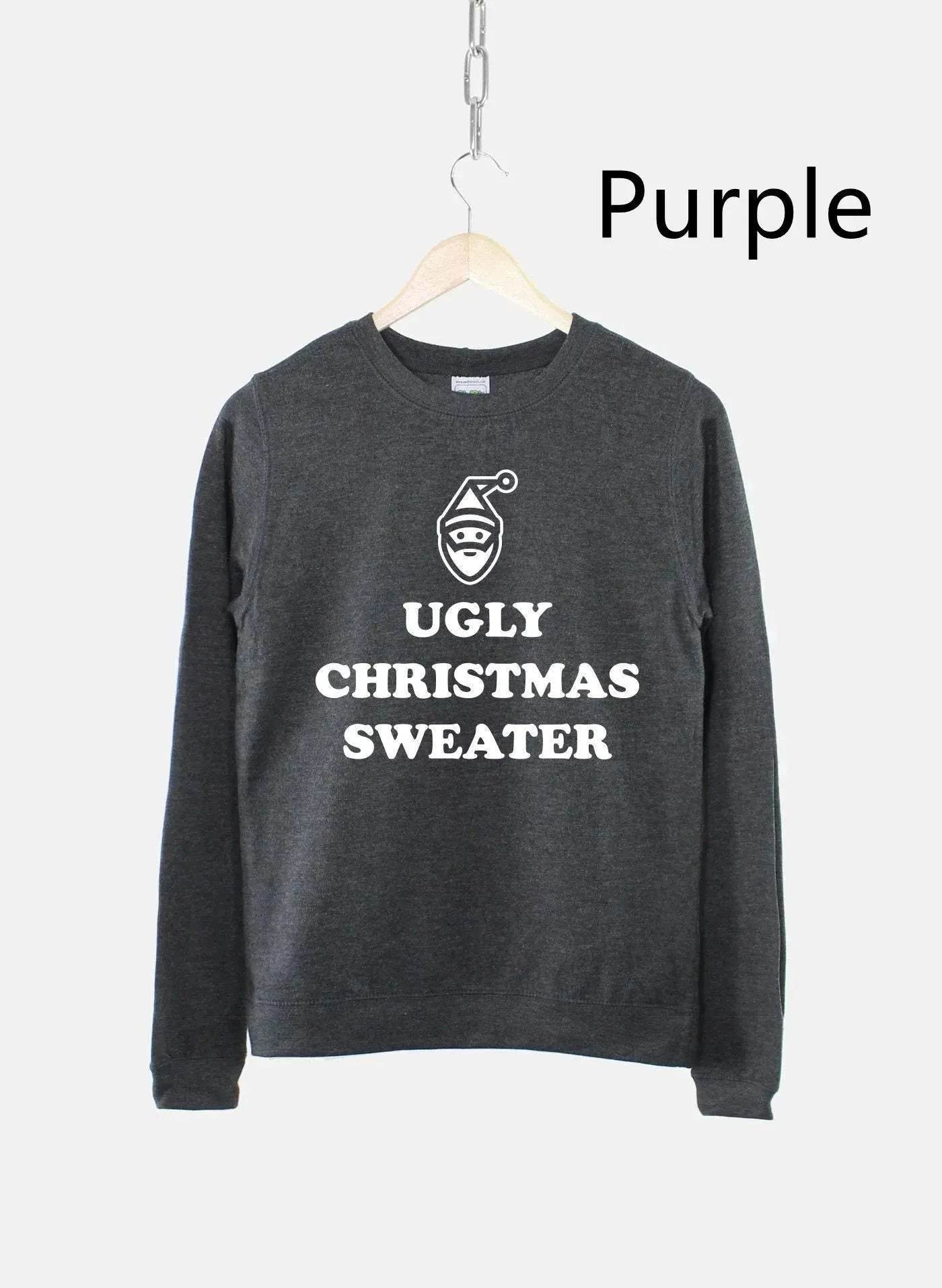 Women's Ugly Christmas Sweater Sweatshirt Bah Humbug Funny - www.Shopthatapp.com
