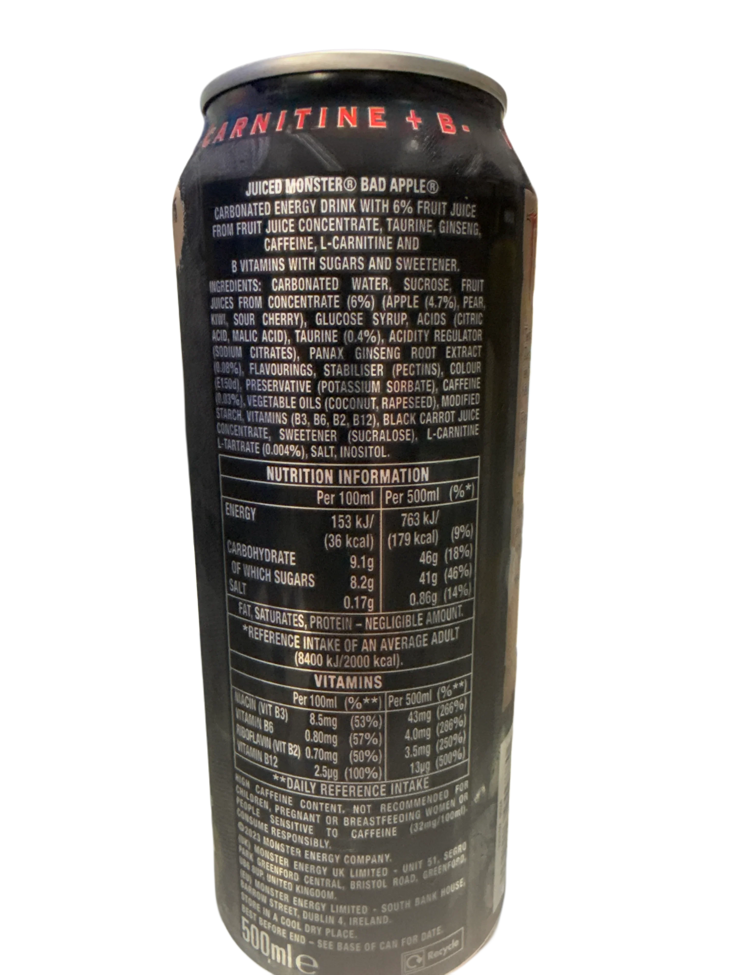Monster Energy Bad Apple Flavour 500ML - U.K Edition - www.Shopthatapp.com