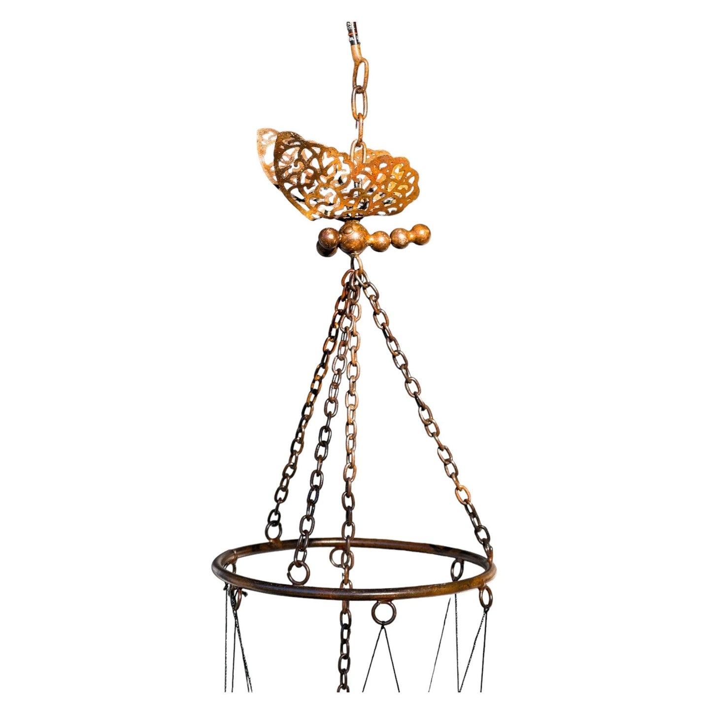 Flamed Butterfly Pipes Wind Chime - www.Shopthatapp.com