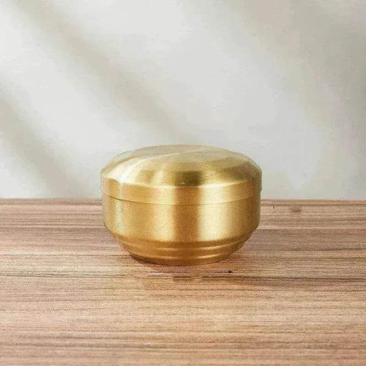 An Adorable Stainless Steel with Golden Tape Tureen Bowl - www.Shopthatapp.com