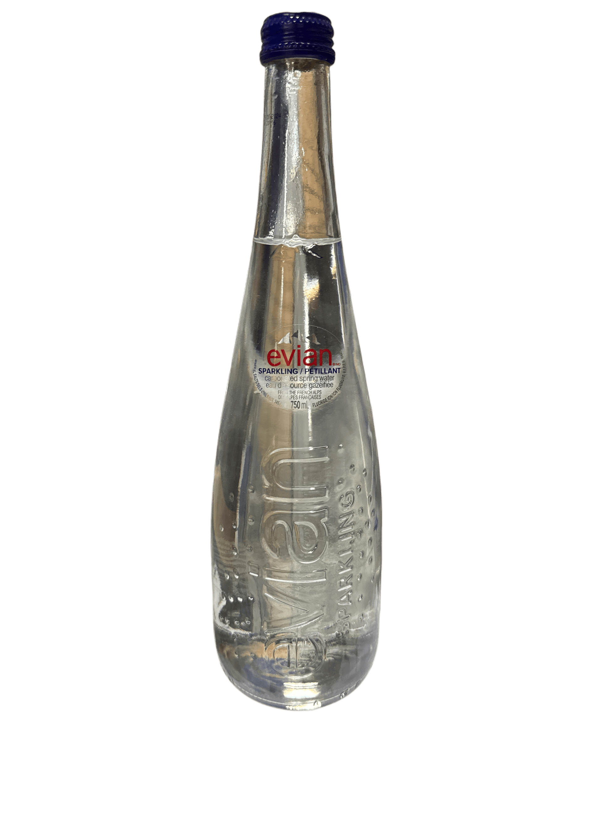 Evian Sparkling Water Glass Bottle 750ML - Canadian Edition - www.Shopthatapp.com