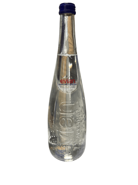 Evian Sparkling Water Glass Bottle 750ML - Canadian Edition - www.Shopthatapp.com