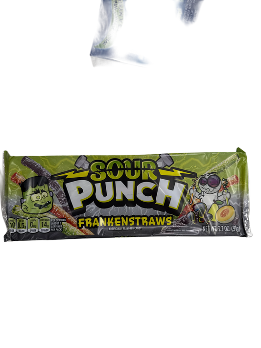 Sour Punch Halloween Frankenstraws Rope Candy 91G - U.S Edition - www.Shopthatapp.com